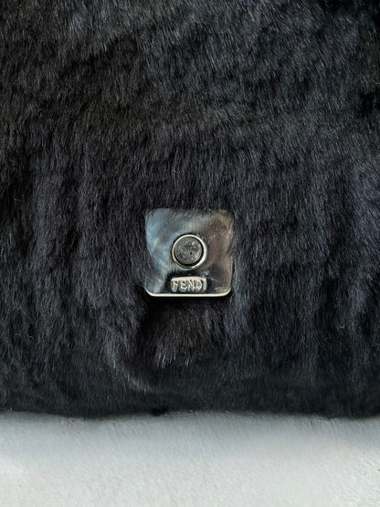 Fendi Rabbit Fur Baguette Bag