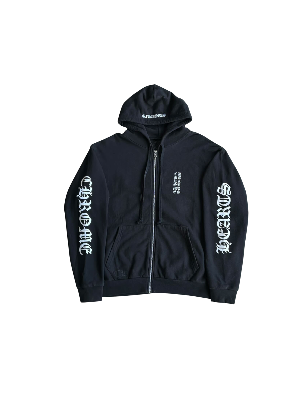 Chrome Hearts Sleeve Script Zip Hoodie