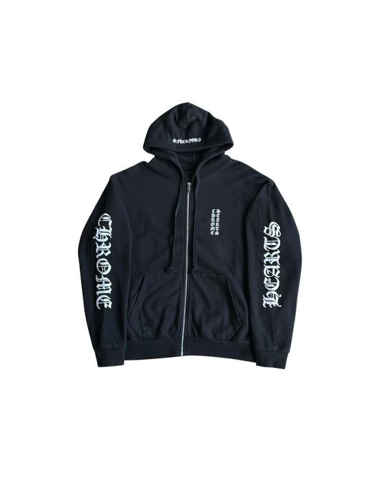 Chrome Hearts Sleeve Script Zip Hoodie