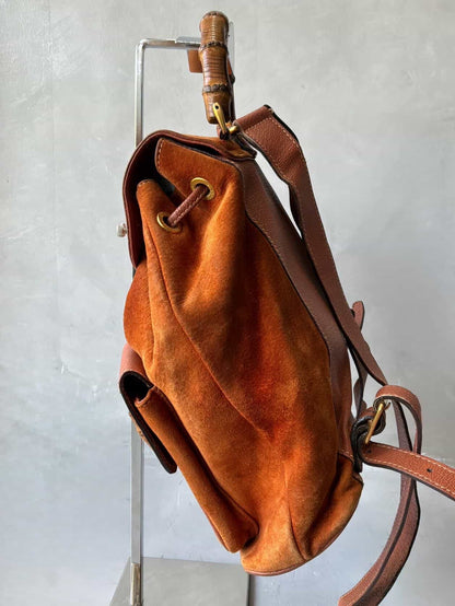 2000’s Gucci Suede Bamboo Backpack
