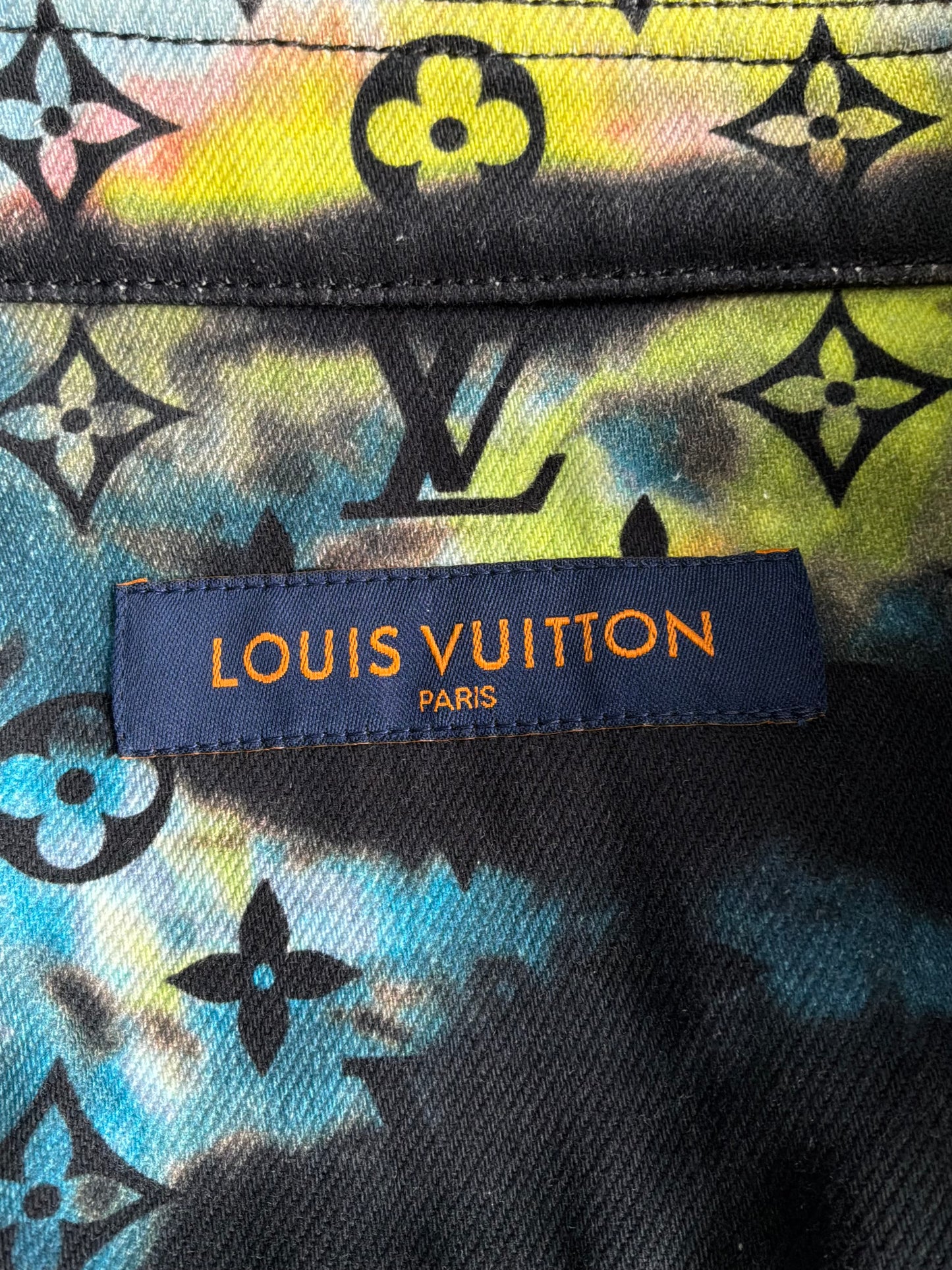 Louis Vuitton Multicolor Tie Dye Denim Shirt