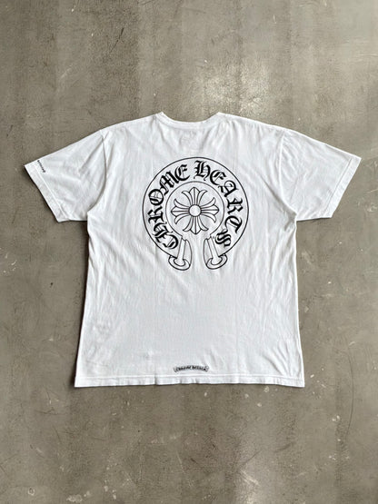 Chrome Hearts Horseshoe Logo White Tee