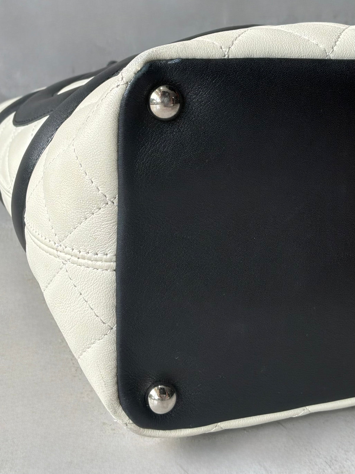Chanel Cambon Ligne White & Black Small Tote Bag