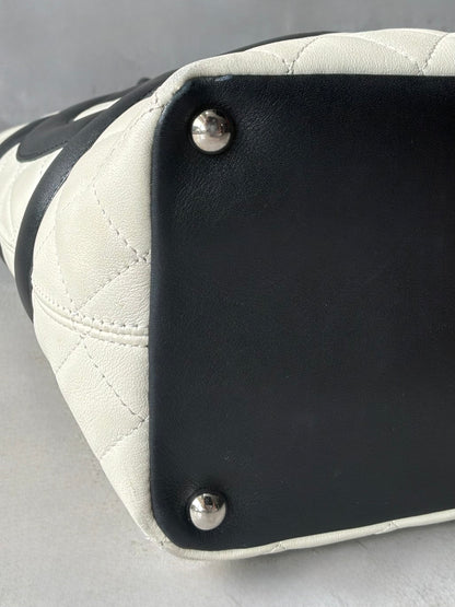 Chanel Cambon Ligne White & Black Small Tote Bag