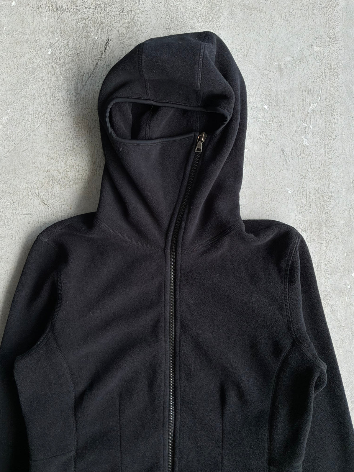 Prada Womens Black Ninja Fleece Hoodie