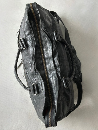 Balenciaga Part Time Black on Brass Lambskin Bag