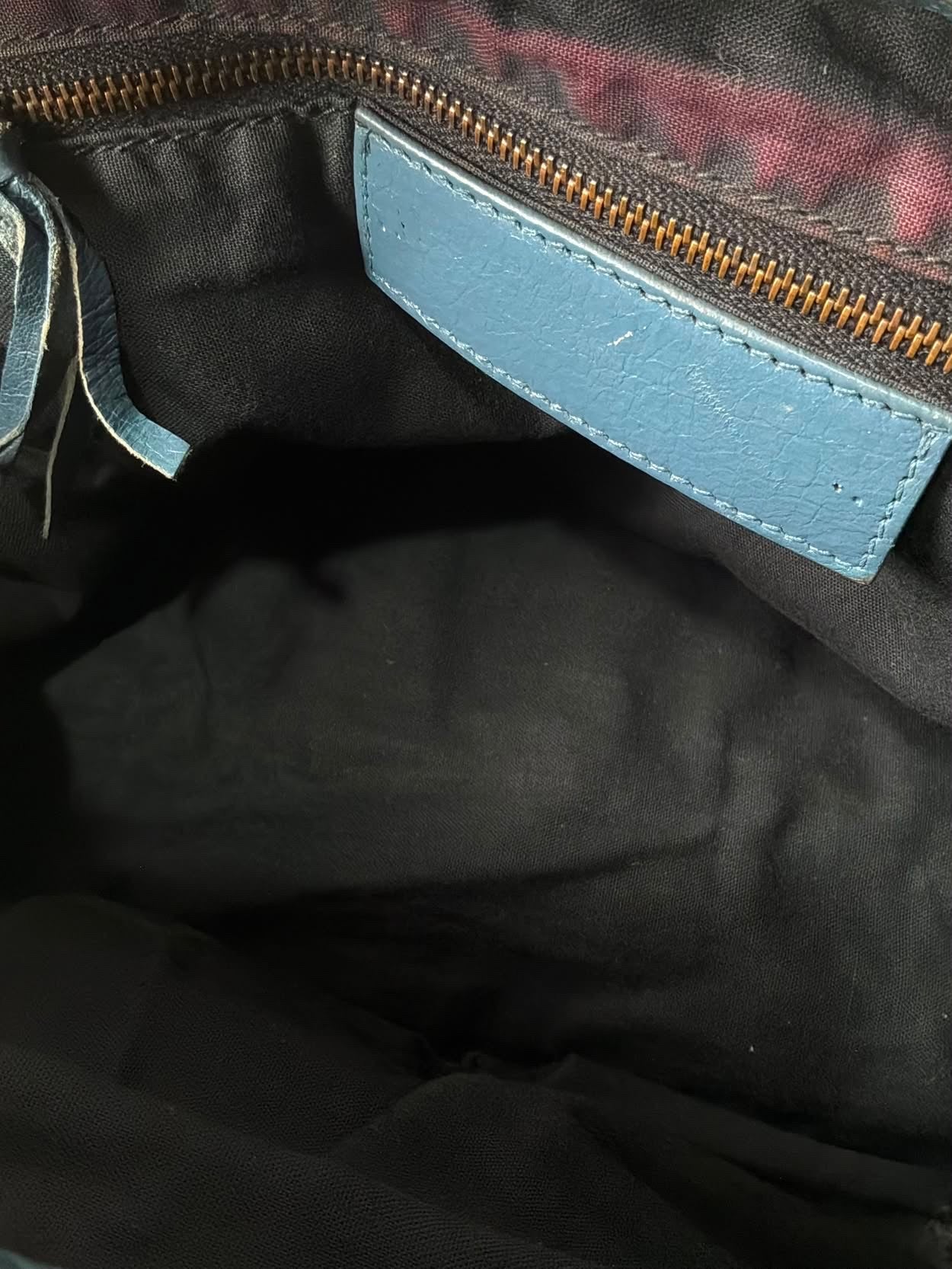 Balenciaga City Blue Lambskin Bag
