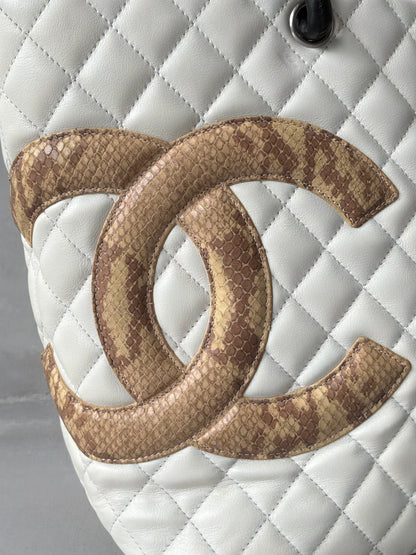 Chanel Cambon Ligne Phyton CC Tote Bag