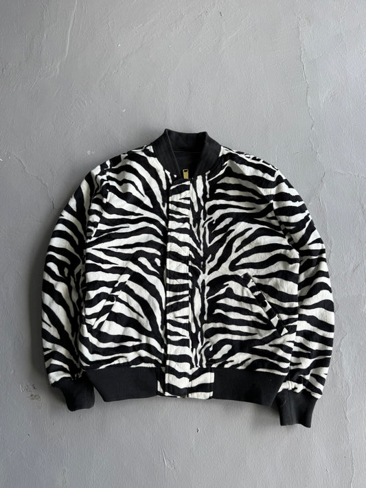 Supreme Reversible Zebra Bomber Jacket