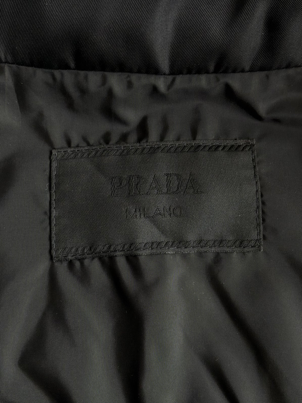 Prada Re-Nylon Chest Emblem Zip Up Jacket