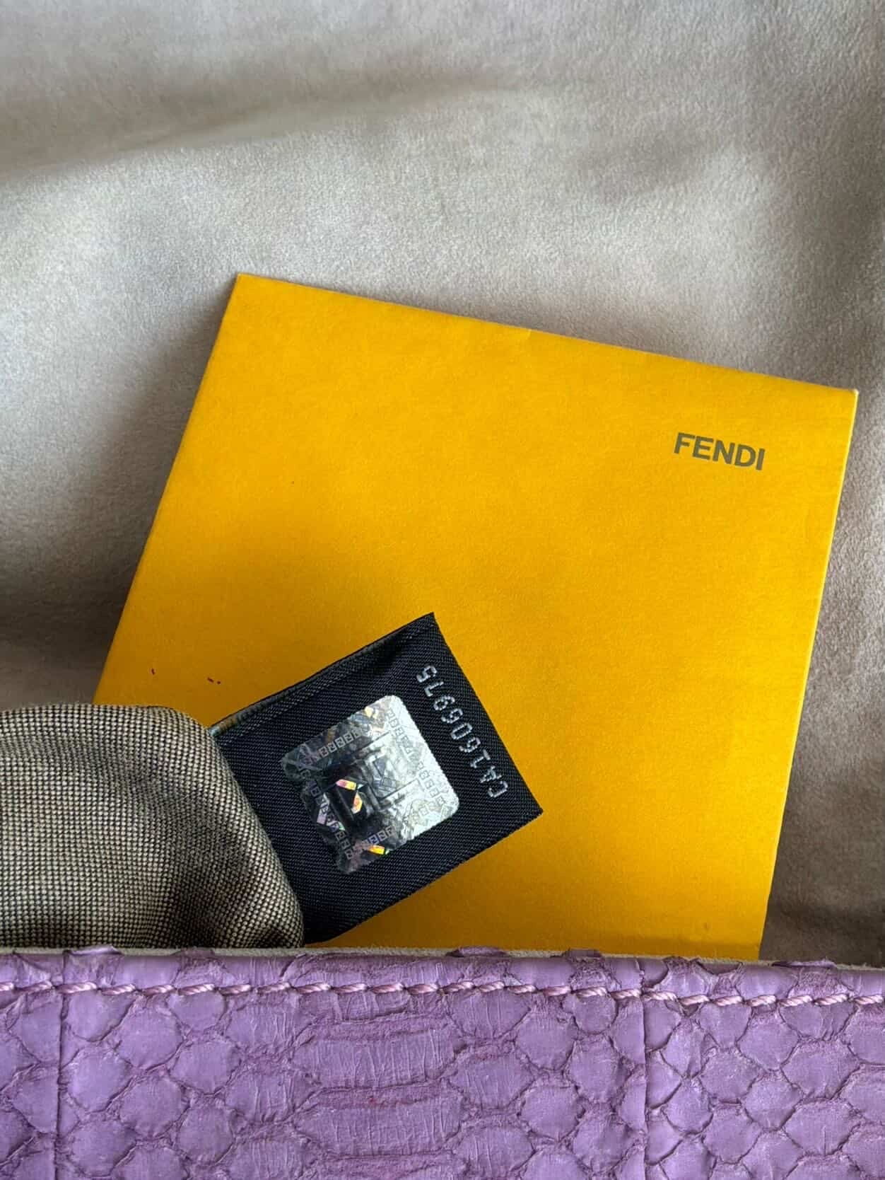 Fendi Python Leather Large Mamma Baguette Bag
