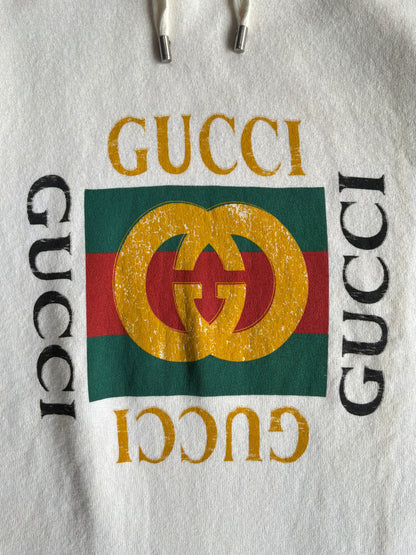 Gucci GG Box Logo Distressed Hoodie