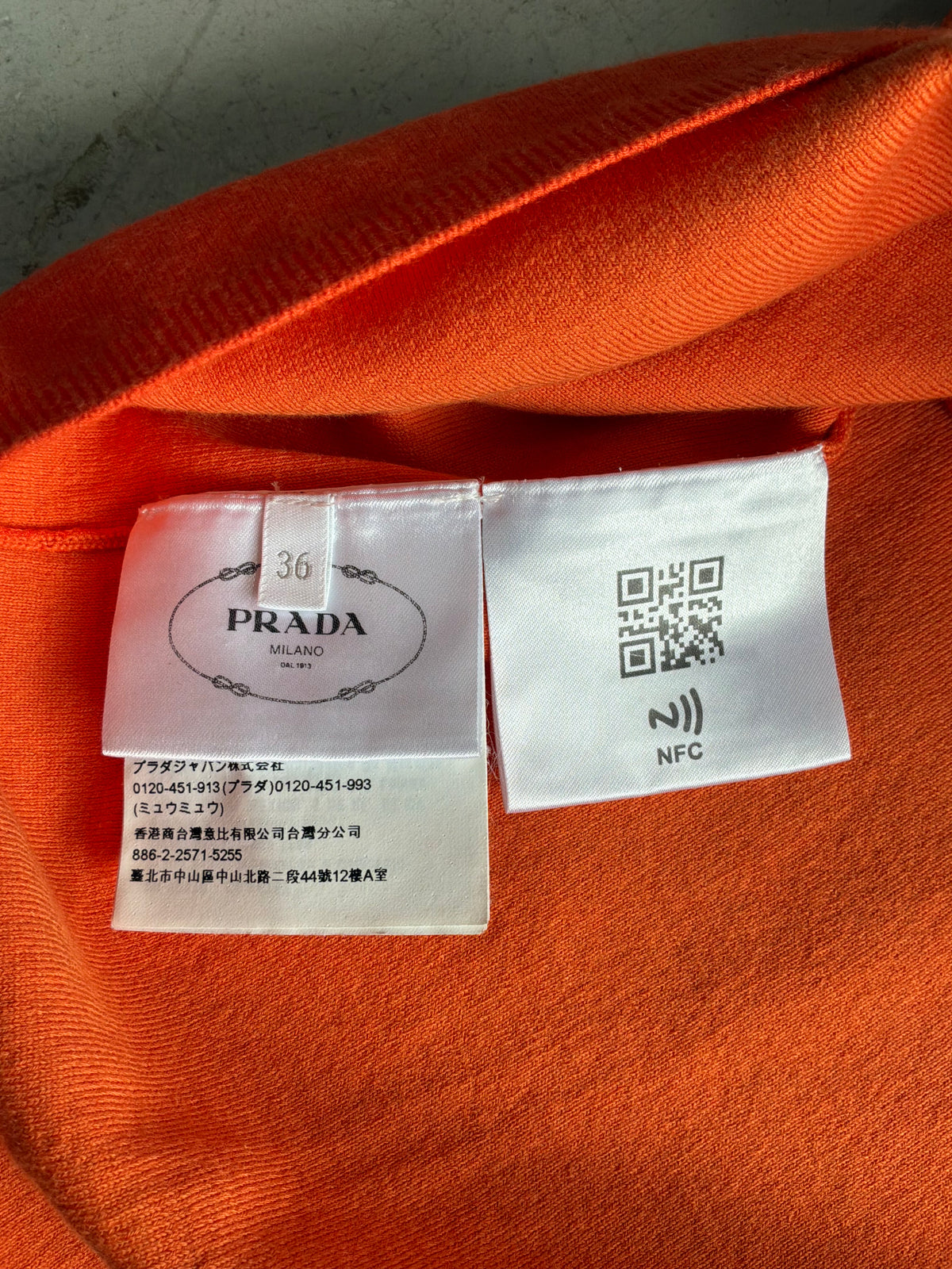 Prada Chest Logo Orange Tee