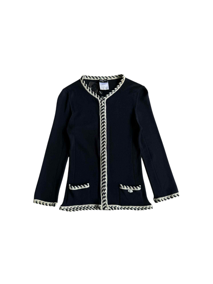 Chanel Zip Up Cardigan