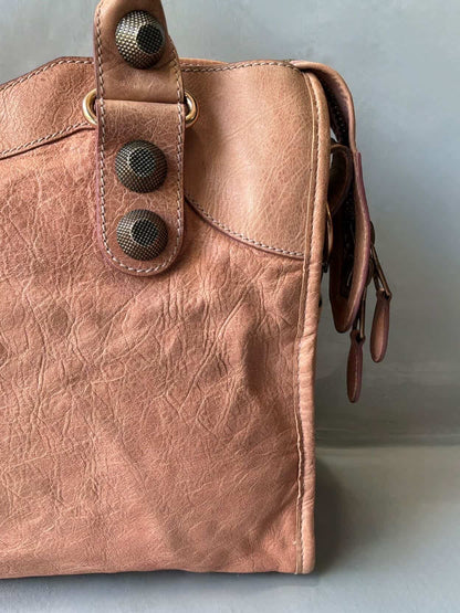 Balenciaga City Classic Giant 21 Salmon Pink Lambskin Bag