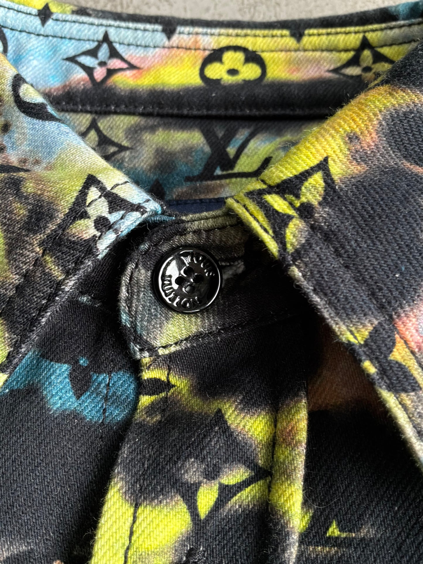 Louis Vuitton Multicolor Tie Dye Denim Shirt