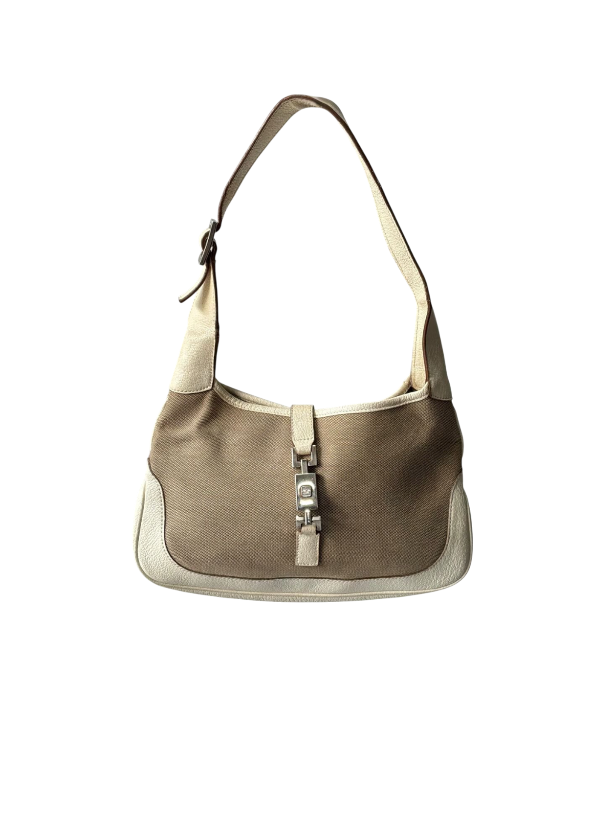 Gucci Canvas Leather Jackie Bag