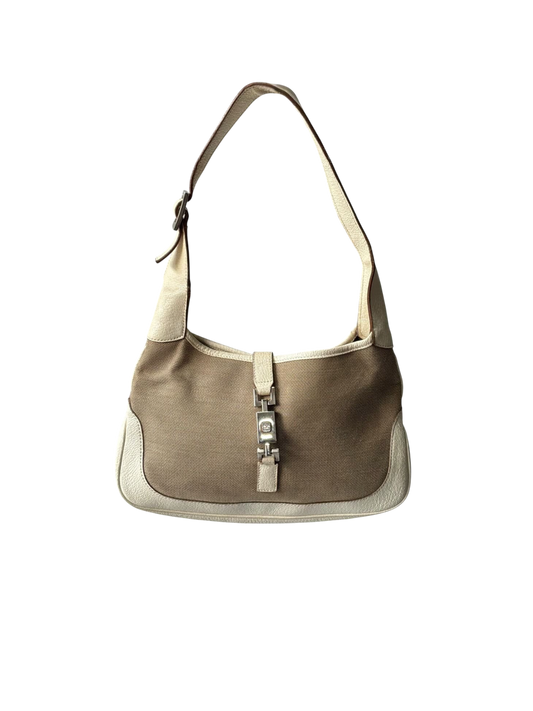 Gucci Canvas Leather Jackie Bag