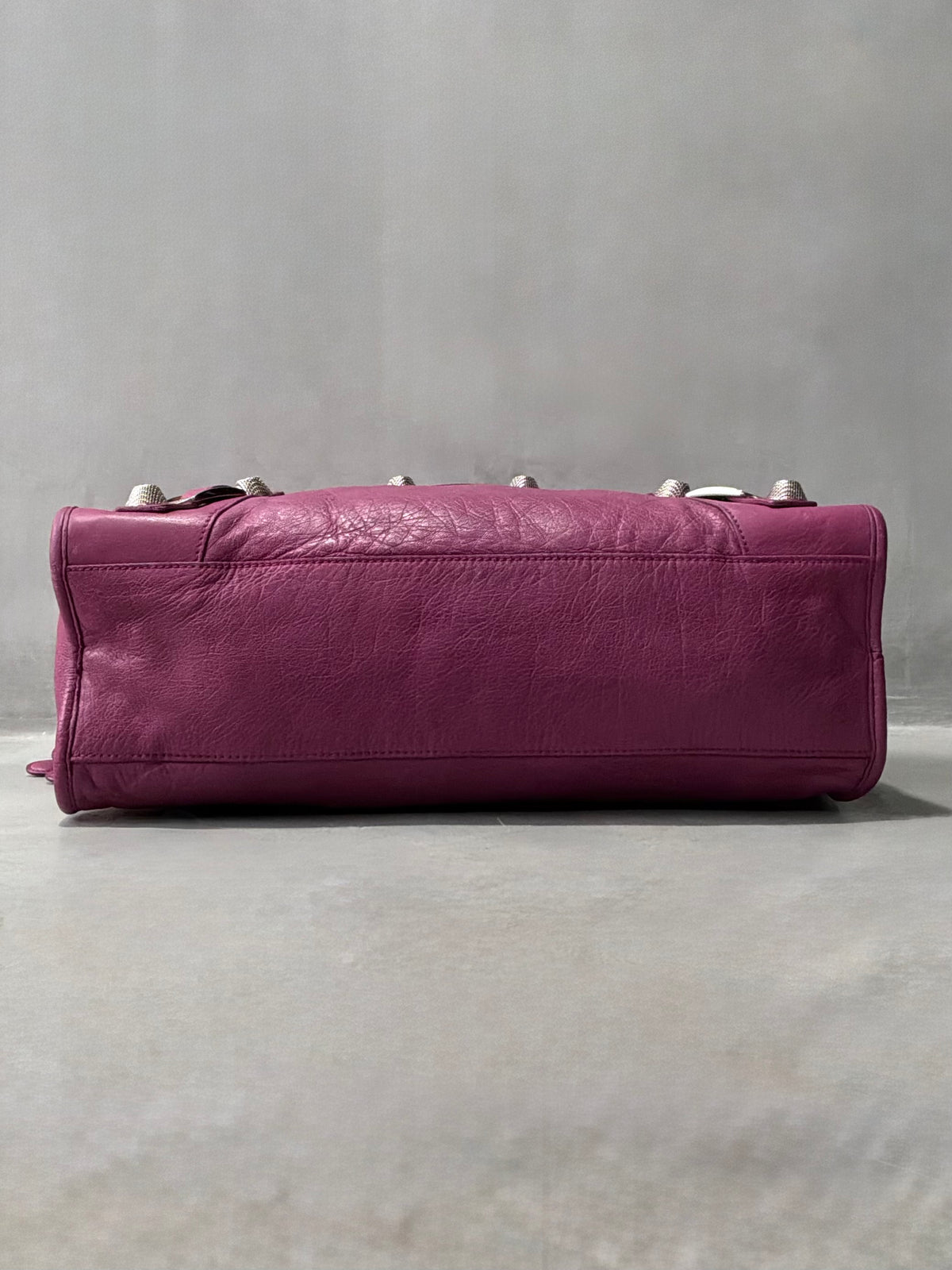 Balenciaga Classic City  Pink on Silver Giant 21 Lambskin Bag