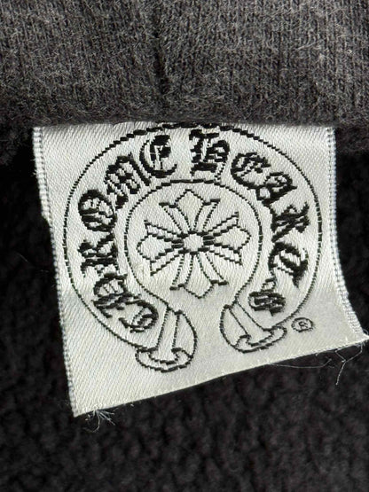 Rare Vintage Chrome Hearts Leather Patch Zip Hoodie