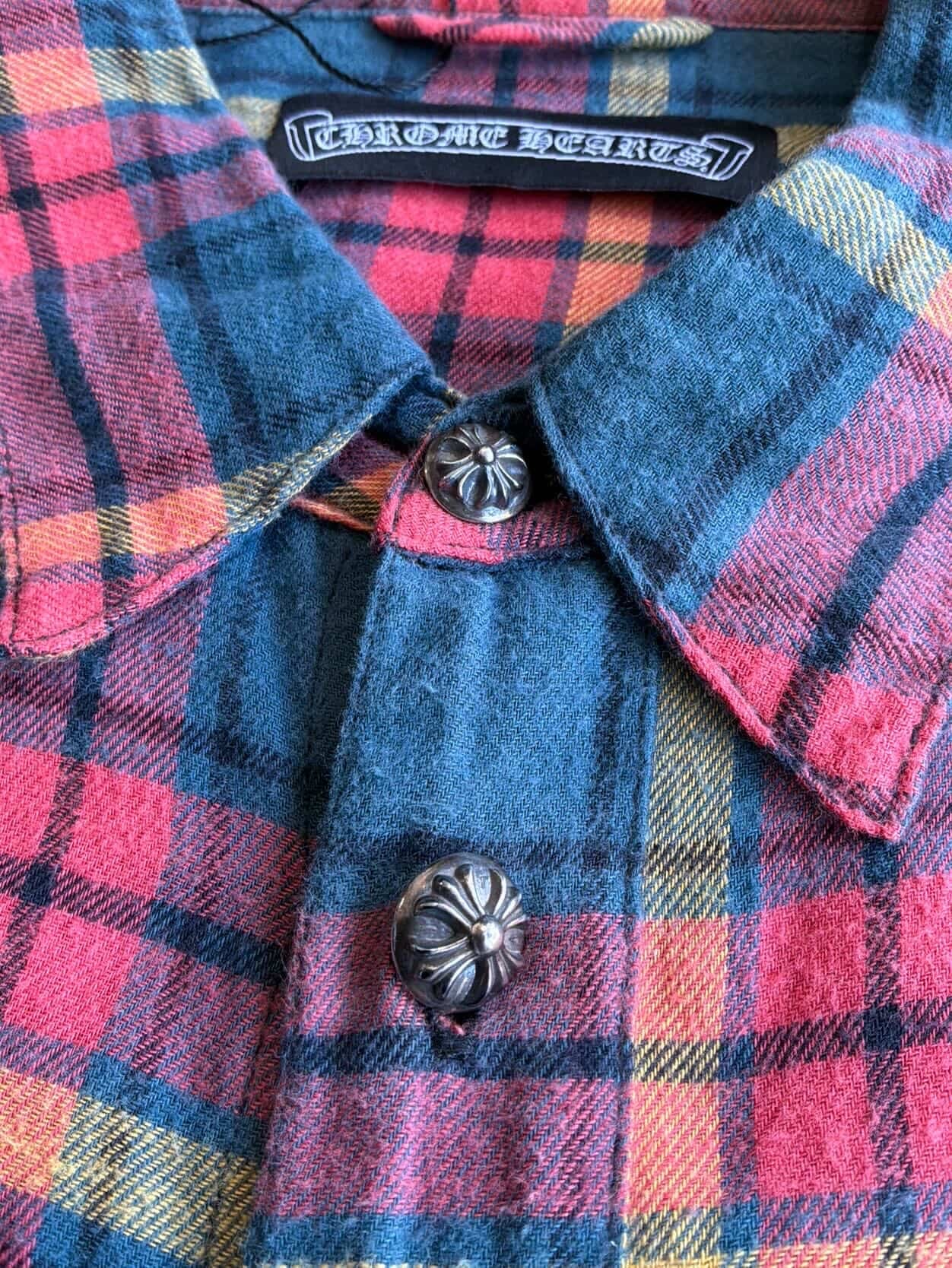 Chrome Hearts Cross Patch Plaid Flannel
