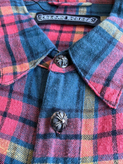 Chrome Hearts Cross Patch Plaid Flannel