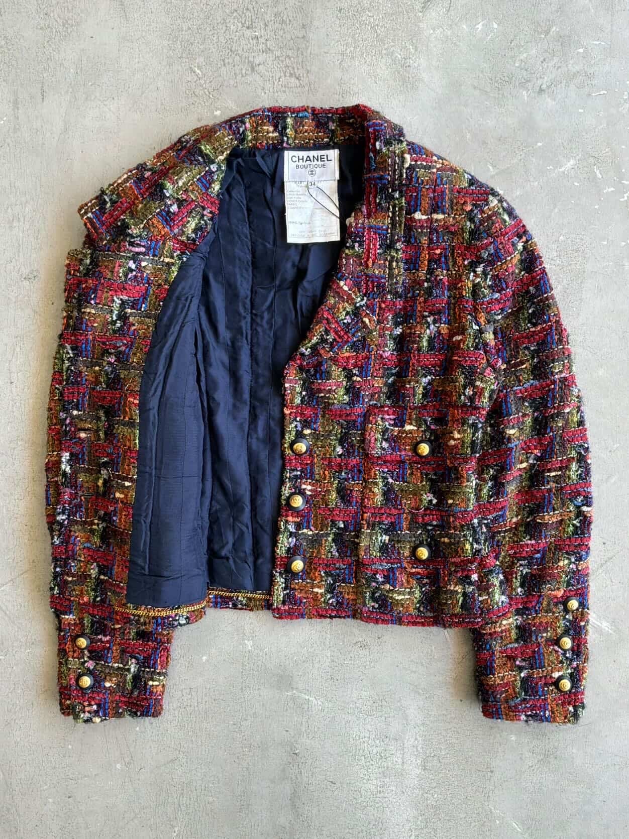 1993 Chanel Multicolor Tweed Blazer