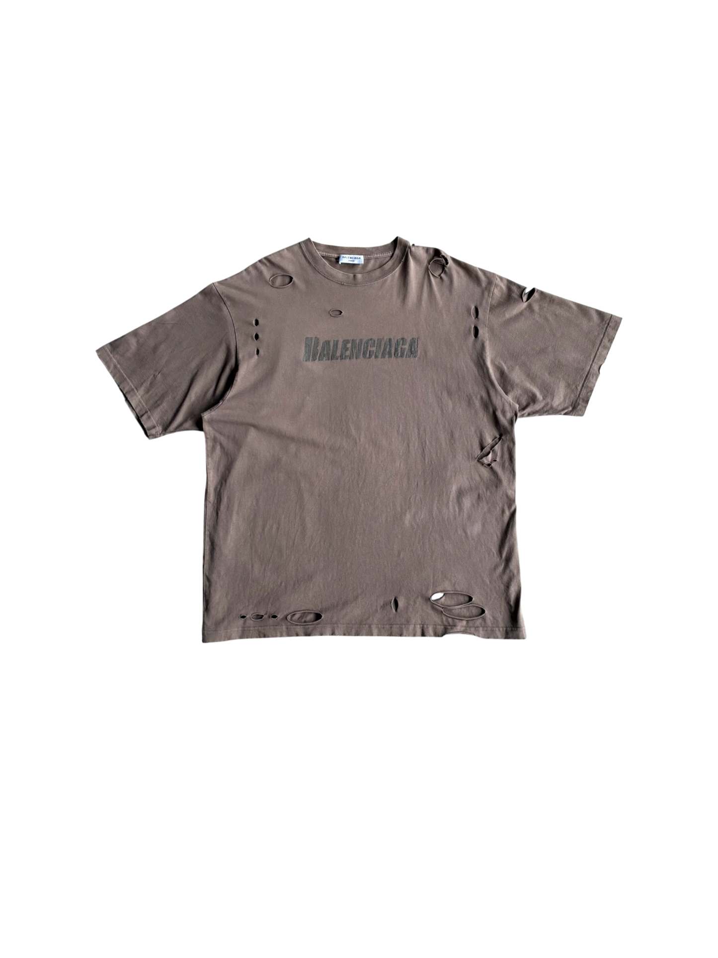 Balenciaga Script Distressed Tee