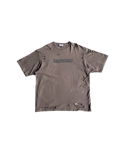 Balenciaga Script Distressed Tee