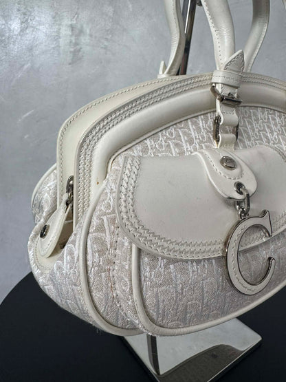 Christian Dior Trotter Cd Detective Satchel Hand Bag