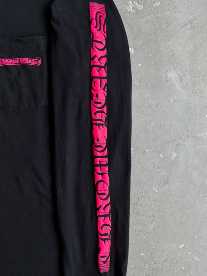 Chrome Hearts Pink Vertical Script Longsleeves