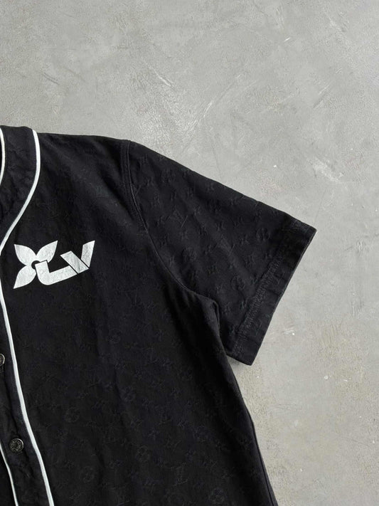 Louis Vuitton Denim Monogram Baseball Jersey
