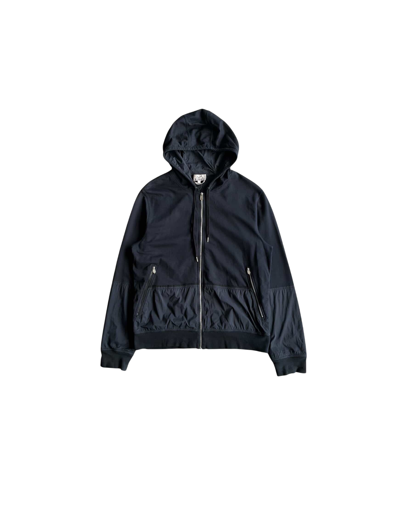 Hermes Nylon Cotton Zip Hoodie