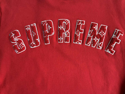 Louis Vuitton X Supreme Spellout Red Sweater