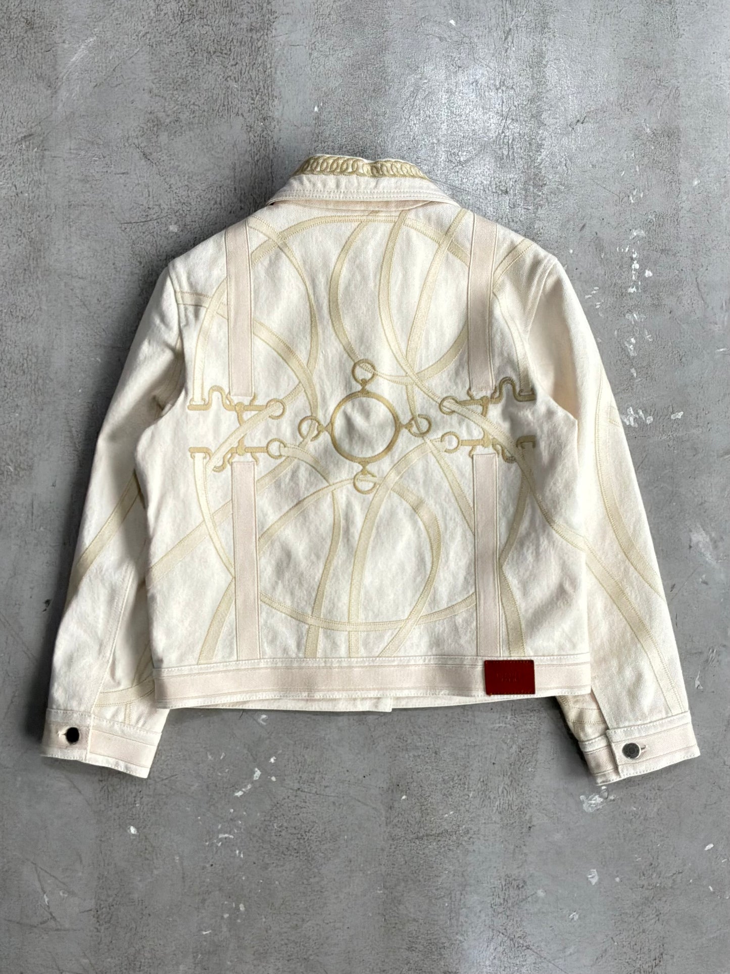 Hermes Embroidered Designs Denim Jacket