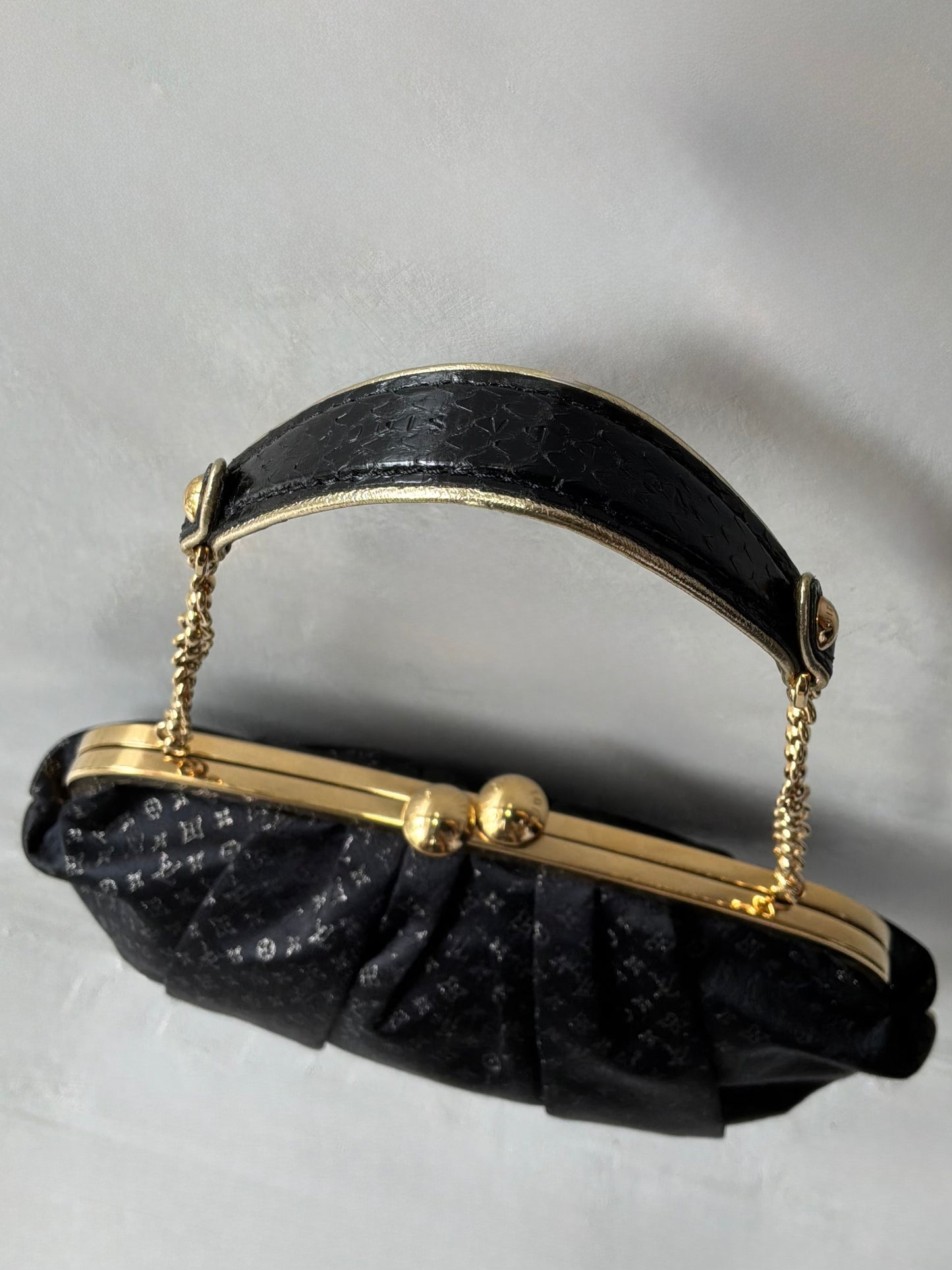 Louis Vuitton Monogram Satin Aumoniere Evening Bag