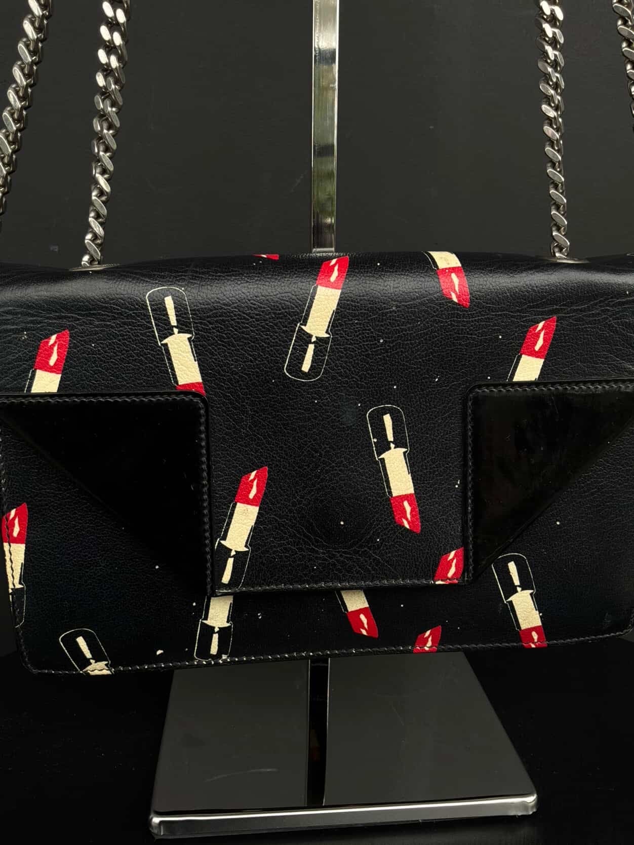 Saint Laurent Paris Lipstick Flap Chain Shoulder Bag
