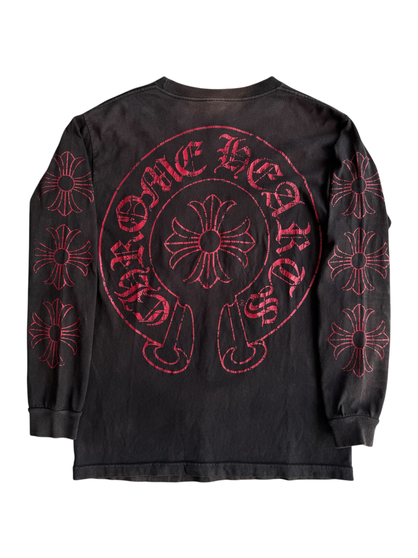 Vintage Chrome Hearts ‘Cracked’ Horseshoe Longsleeves
