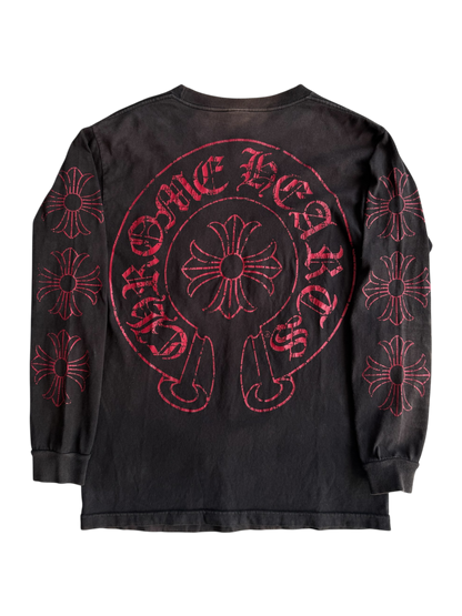 Vintage Chrome Hearts ‘Cracked’ Horseshoe Longsleeves