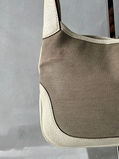 Gucci Canvas Leather Jackie Bag