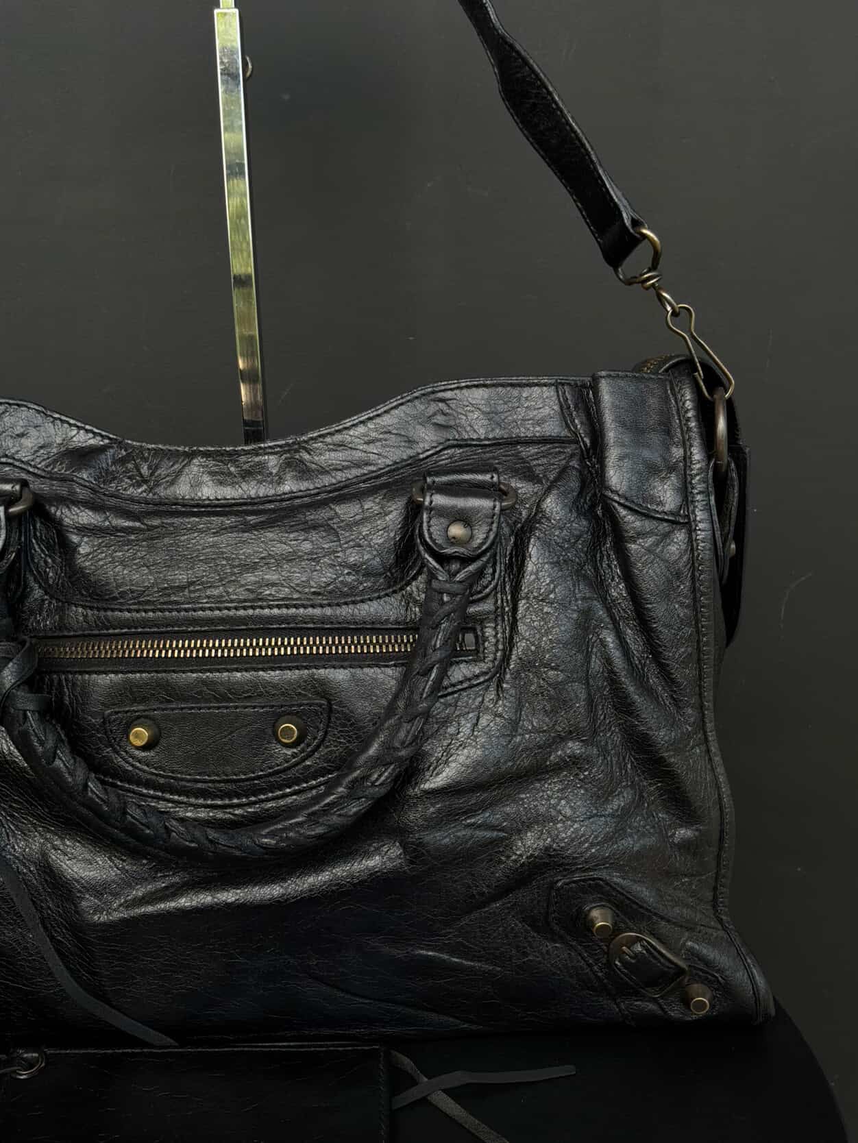 Balenciaga Classic City Black On Brass