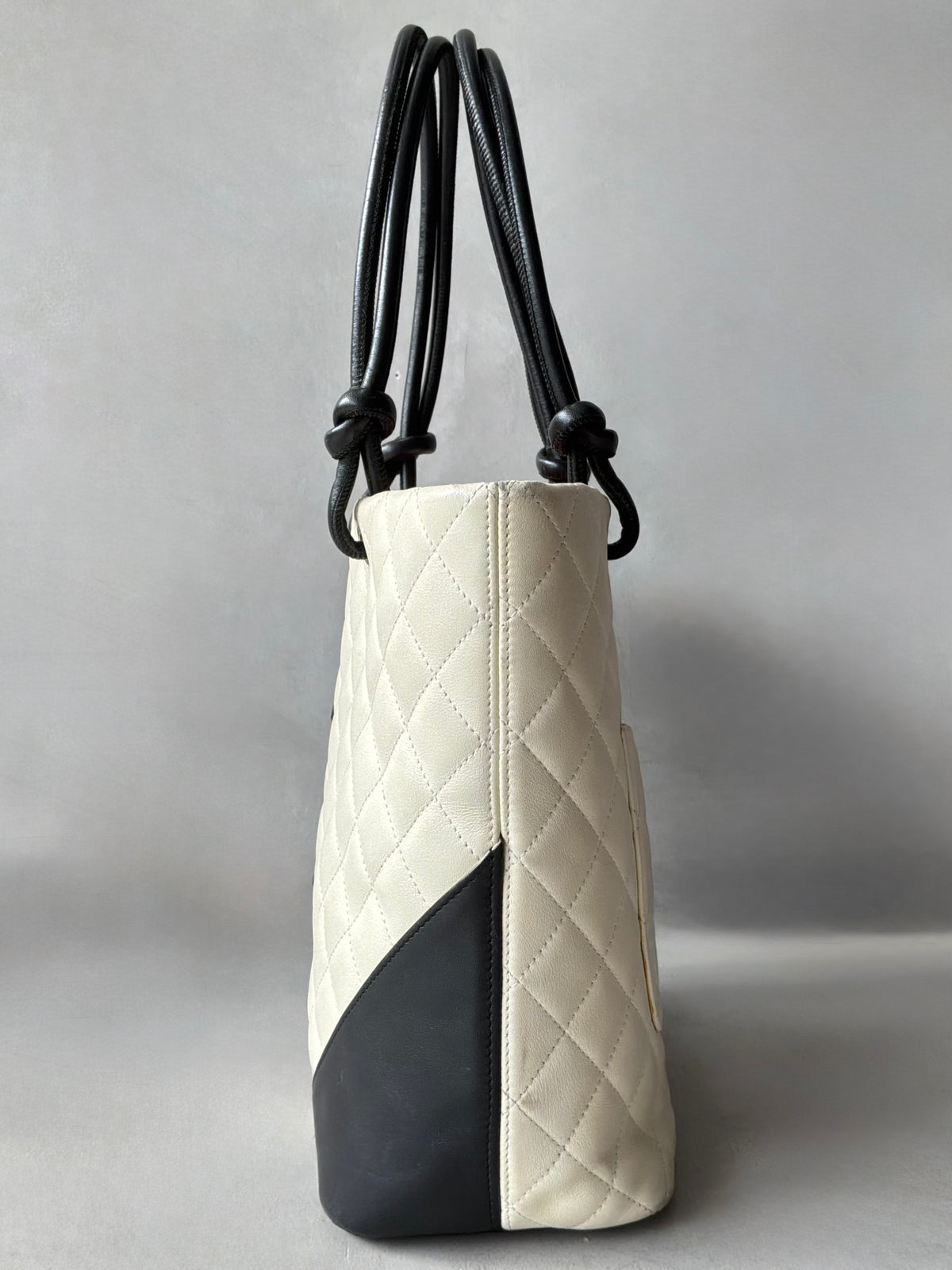 Chanel Cambon Ligne White & Black Small Tote Bag