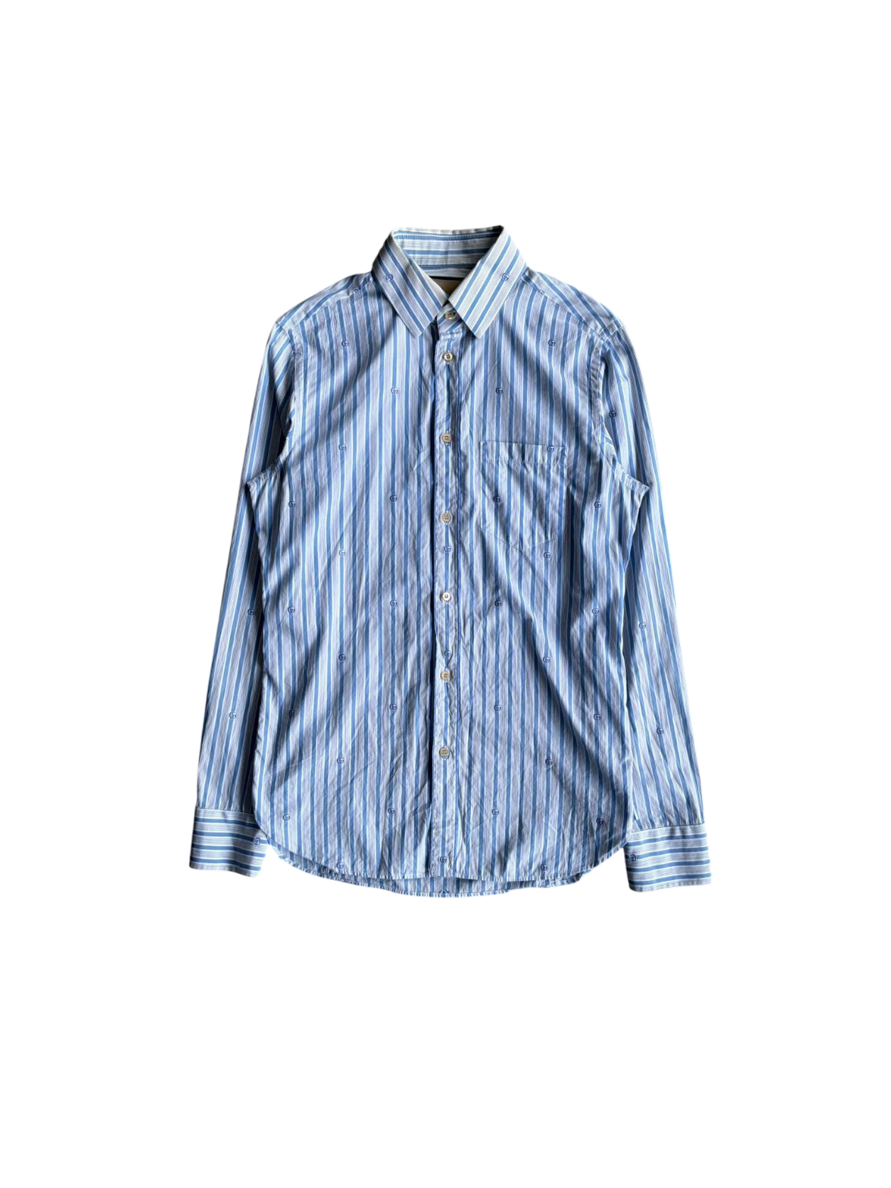 Gucci All Over Print Pinstripe Shirt