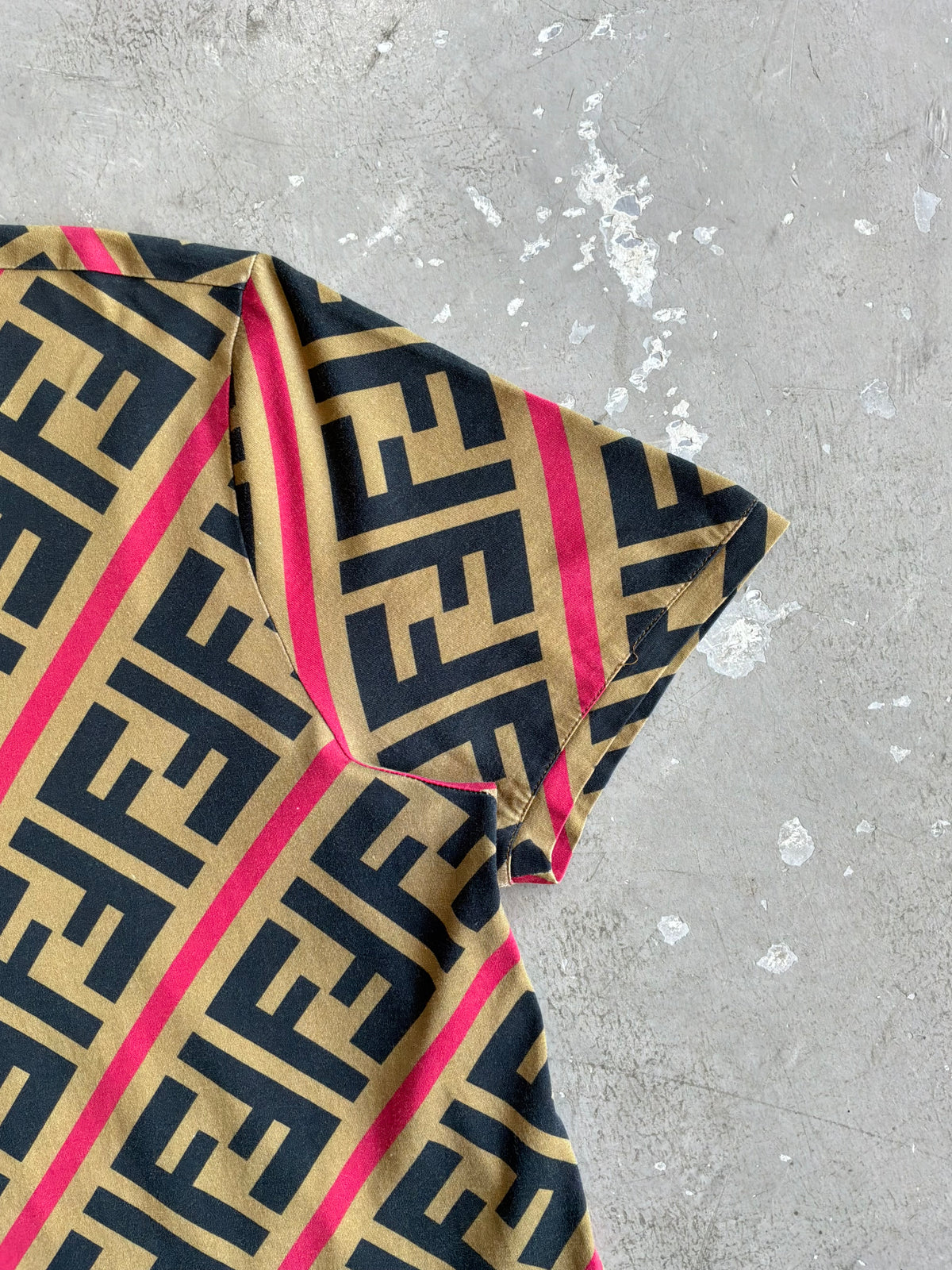 Fendi Monogram With Red Line Shirt