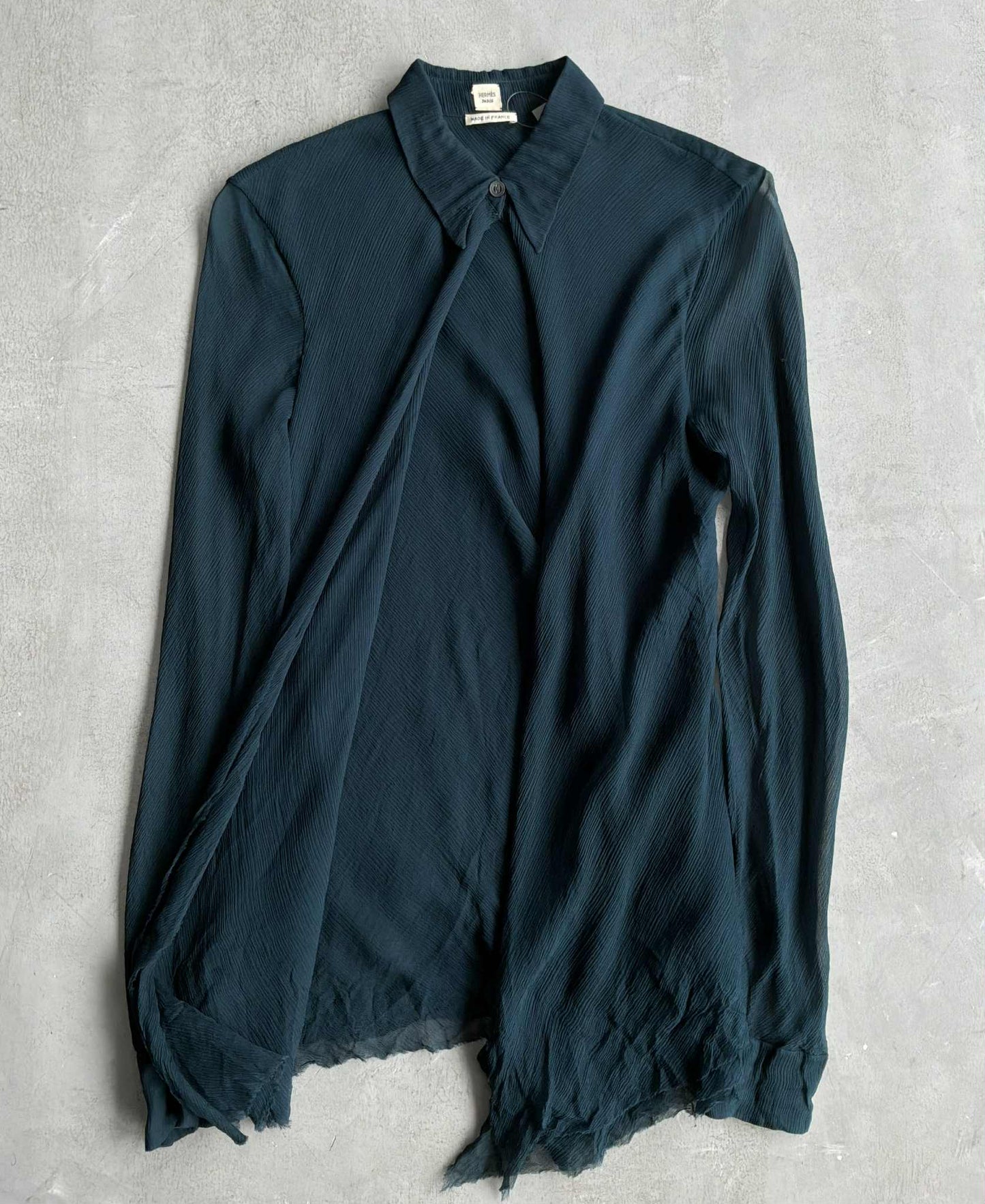 Hermes Margiela Era Double Layered Silk Button Dress