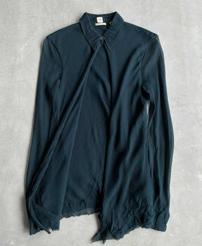 Hermes Margiela Era Double Layered Silk Button Dress