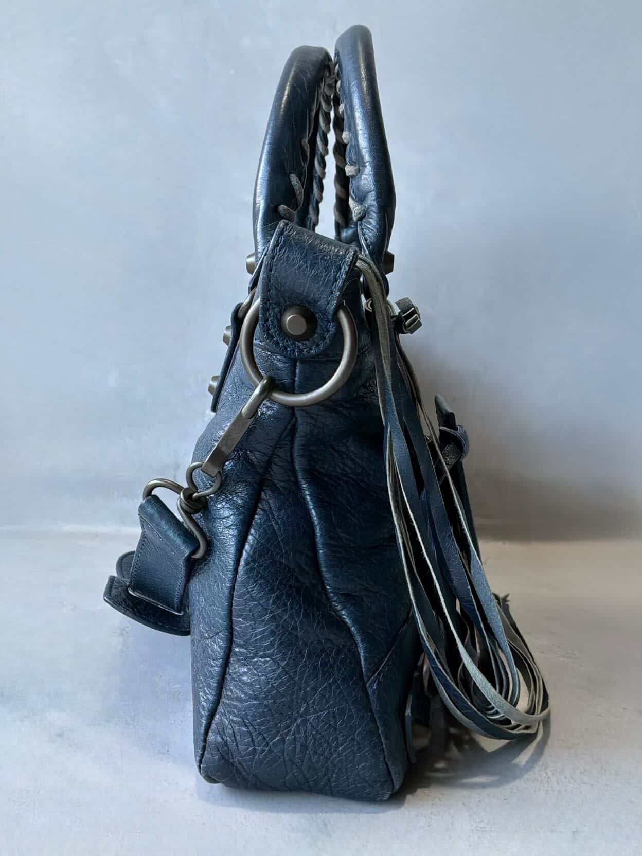 Balenciaga Le First Navy Lambskin Bag
