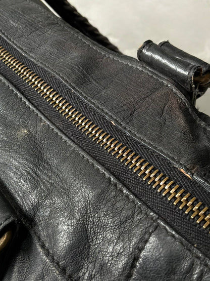 Balenciaga Work Black on Brass Lambskin Bag