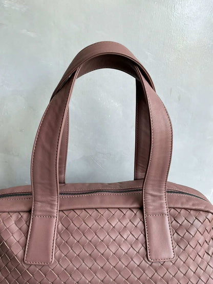 Bottega Veneta Mauve Intrecciato Boston Bag