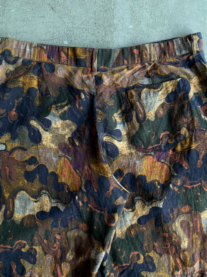 Dior X Peter Doig Oblique Camouflage Silk Shorts